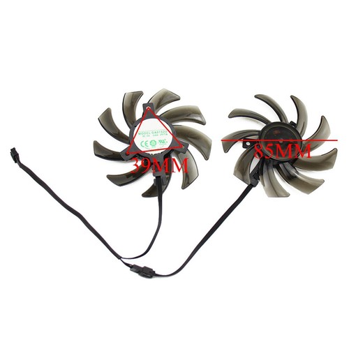 Ensemble de 2 Nouveau 85mm 4Pin Carte Graphique Fans FDC10H12S9-C pour - Photo 4/5