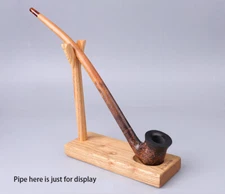 MUXIANG Wooden Tobacco Pipe Stand Rack For 1 Tobacco Smoking Churchwarden Pipe 