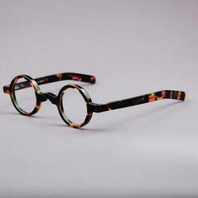 BETSION Retro Small Round Acetate Reading Eyeglasses Frames Men Women Hand Made Glasses