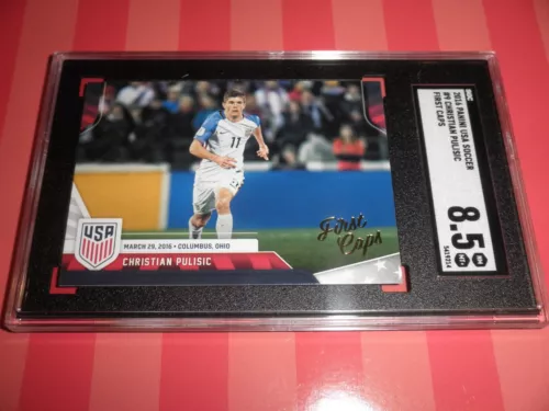 2016 Panini CHRISTIAN PULISIC RC USA National Team FIRST CAPS SGC 8.5 /Rookie/