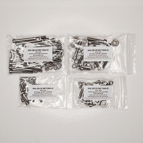 Kit vis allen inox pour moteur Husqvarna 250 360 CR WR XC 1975 1976