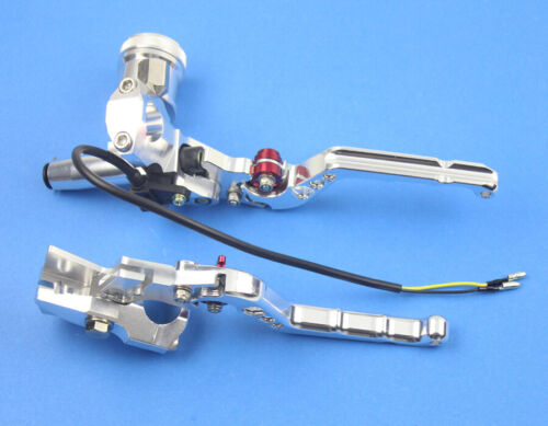 7/8" Silver Adelin CNC PX-2 Brake Clutch Levers Master Cylinder Fo Ruckus Zoomer - Foto 2 di 5