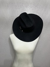Vintage Black Bradford Western by Resistol XX Premium Wool Cowboy Hat Size 7 1/4