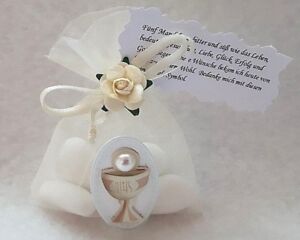 Gastgeschenke Taufe Konfirmation Kommunion Mandeln Spruch Kelch Perle Rose Ebay