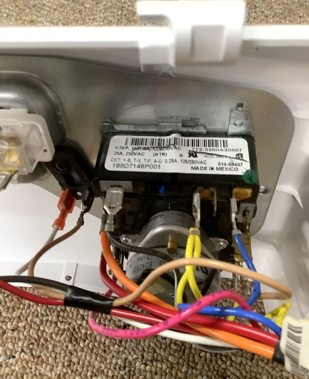GE SPACEMAKER WASHER DRYER PANEL TIMER SELECTOR WE19M99 WE4M521 ...