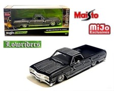 1965 Chevrolet El Camino Lowrider   Black 1:24 Scale Model - Maisto 32543BK-TS
