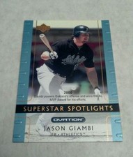 JASON GIAMBI 2001 UPPER DECK OVATION SUPERSTAR SPOTLIGHTS