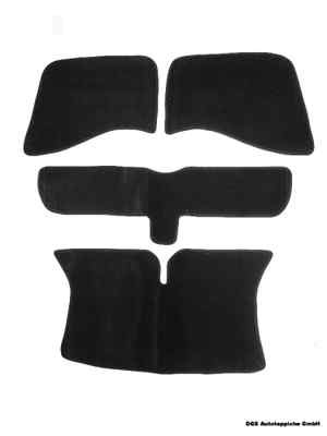 Teppich Rückwandverkleidung für Alfa Romeo Spider Fastback 70-78 Velour Schwarz