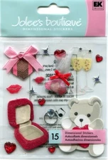 Valentine's Day, Love, 3D scrapbook sticker - Jolees SPJB264