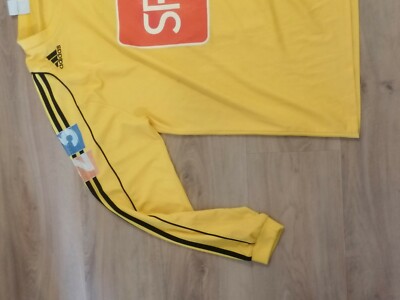 Maillot Vintage Adidas Coupe De France 90ème Anniversaire - N°14, Jaune, Manches Longues, Taille XL (porté)