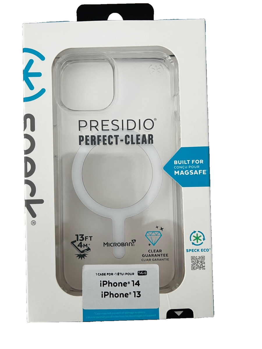 Speck Presidio Perfect-Clear MagSafe Case for Apple iPhone 14