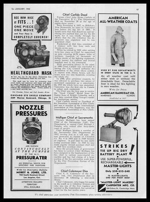 1942 Morey & Jones Ltd Los Angeles California Fire Hose Pressure Nozzle Print Ad