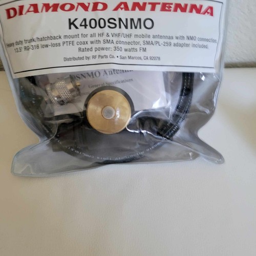 Diamond Antenna K400SNMO Trunk & Hatchback Lip Mount – NMO Connector – - Zdjęcie 2 z 8