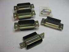 D-Sub Male 15 Pin Connector Shell without Pins - NOS Qty 5