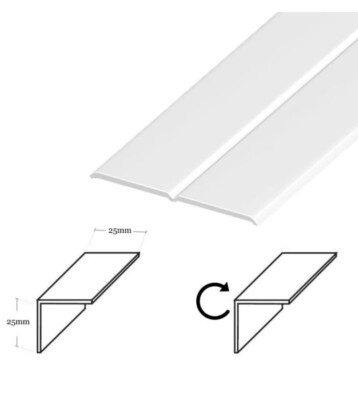Flexibler Winkel Kunststoff Ecke PVC Verkleidung verstellbar Sicken 5 Meter Länge