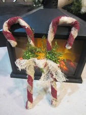 Two Primitive Candy Canes - Ornies or Bowl Fillers  2295