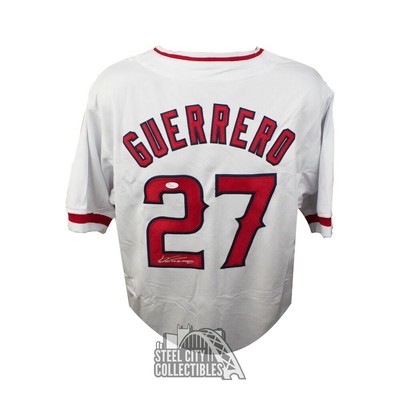 Vladimir Guerrero Autographed Angels Custom Vladdy White Baseball