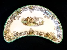 Beautiful Copeland Spode Byron Green Cresent Salad Plate