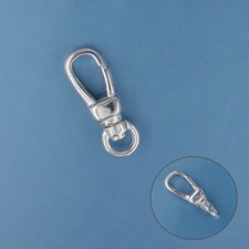 Sterling Silver Triggerless Lobster Claw Clasp Connector w/Swivel Ring #44054