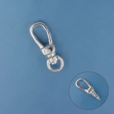 Sterling Silver Triggerless Lobster Claw Clasp Connector w/Swivel Ring #44054