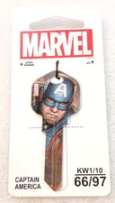 Marvel Avengers Captain America Door Lock KW1/10 66/97 Key Blank New