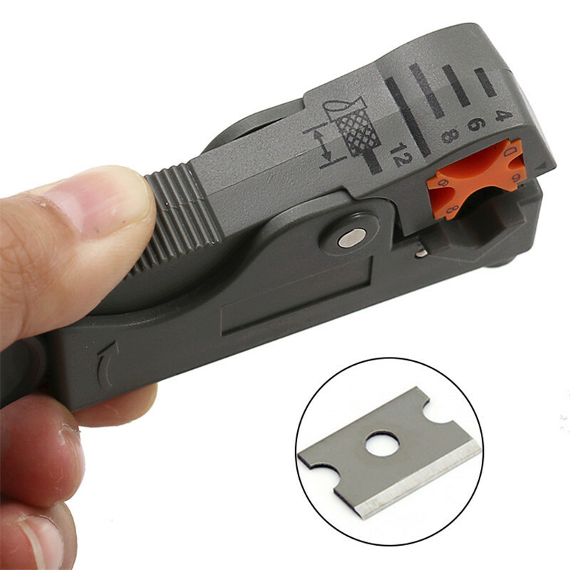 Rotary Coaxial Coax Cable Cutter Stripper Tool for RG58 RG6 RG59UK