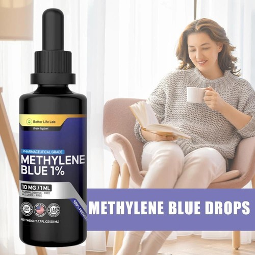 Metilene Blu Grado Farmaceutico - Metilene Blu 1% - Gocce Liquide 50ML Nuovo~ - Foto 3 di 9