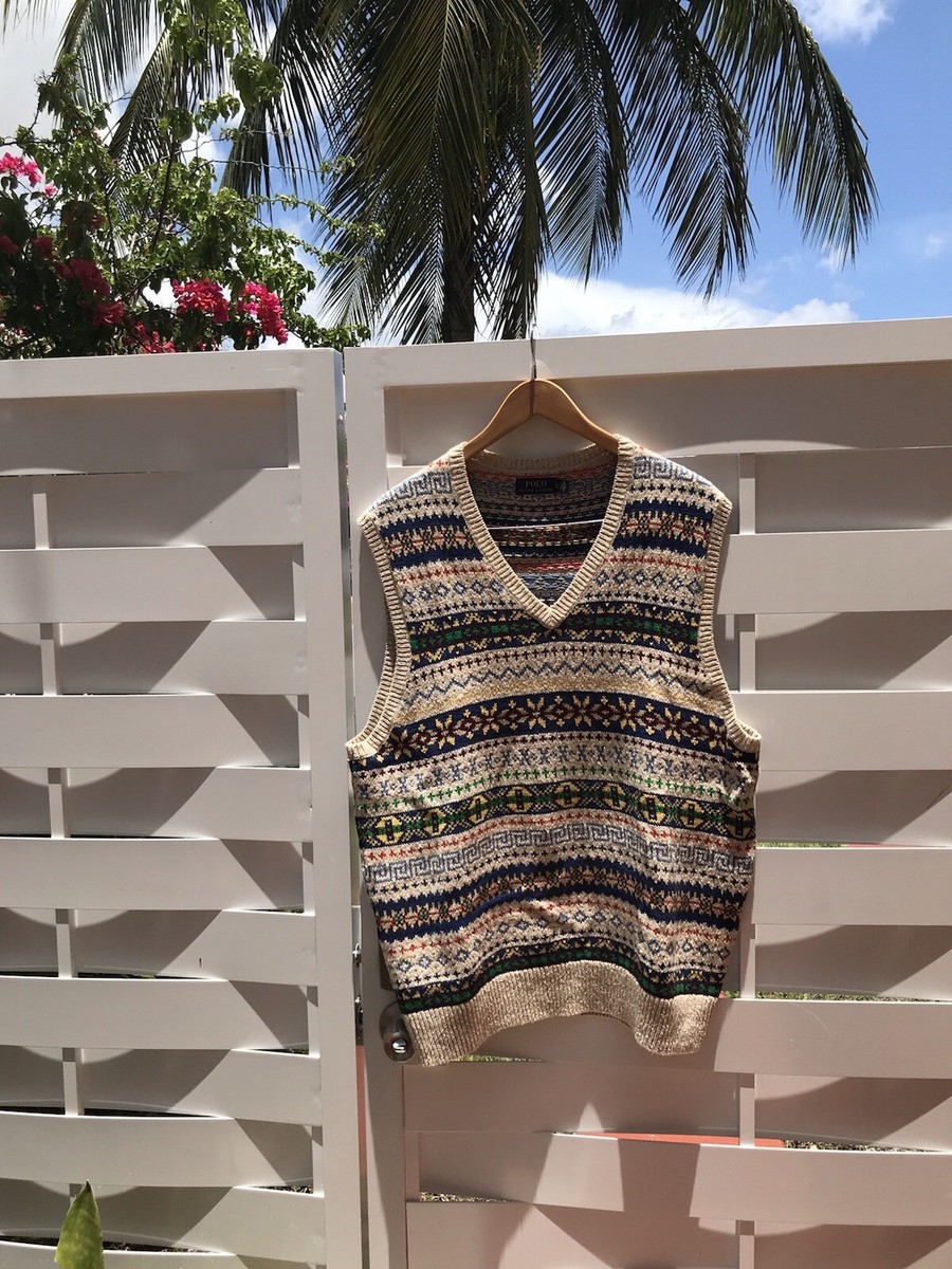 〓POLO RALPH LAUREN〓fair isle V-neck VEST Lauren Ralph Lauren Women's Fair Isle V-Neck Sweater Vest
