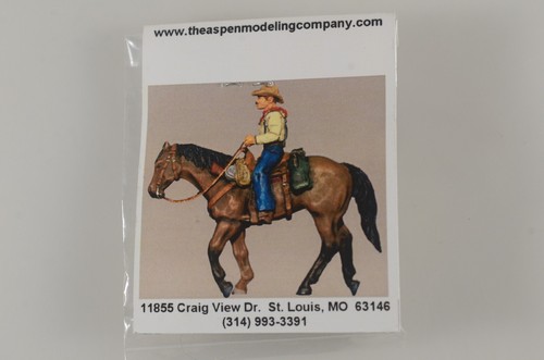 Aspen Modelling Scala S Resina Non Verniciata Cowboy a Cavallo #1 - S-23 - Foto 3 di 3