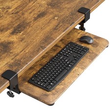 BONTEC Under Desk Keyboard Tray, Pull-Out Computer Drawer with C-Clamp, 650x3...
