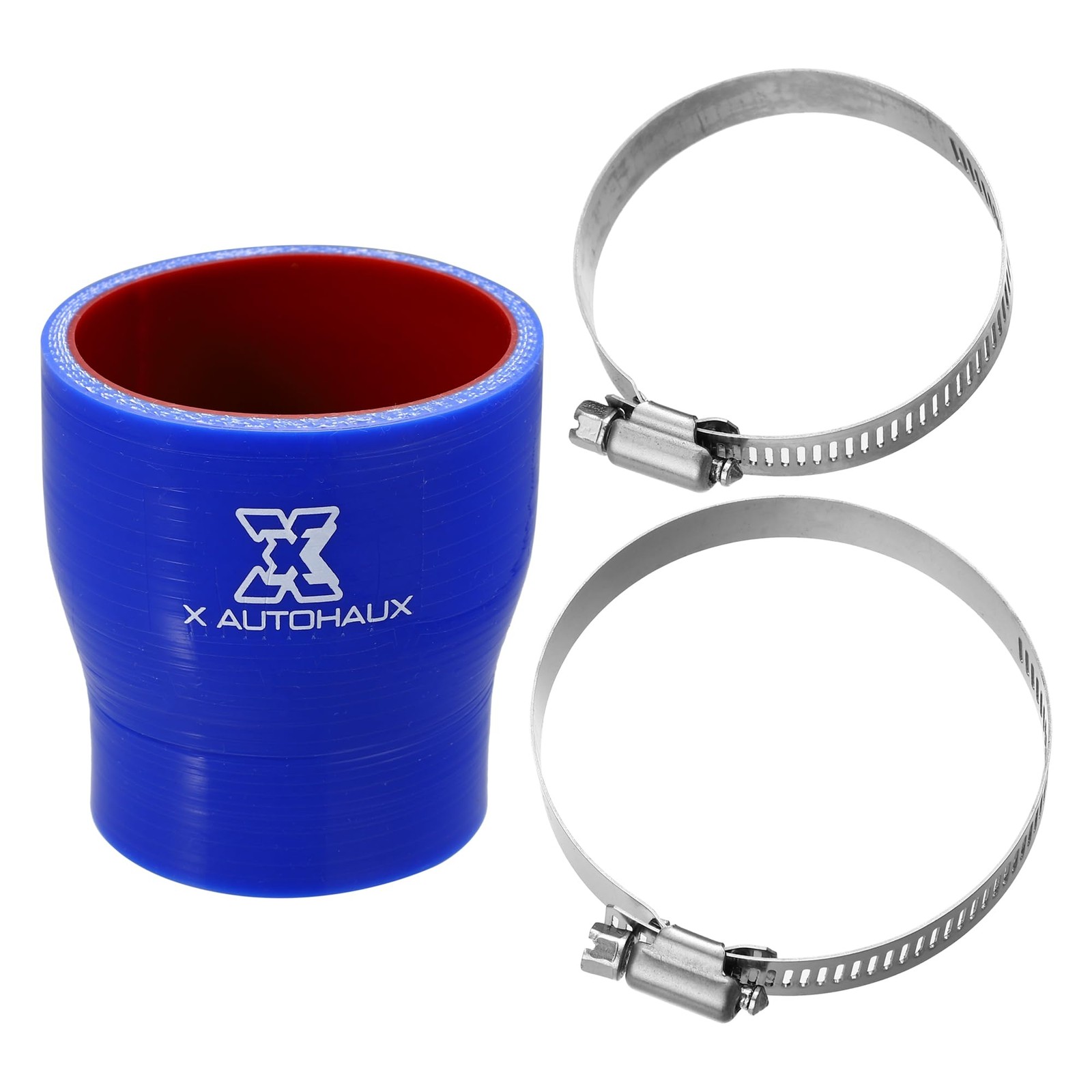 Tuyau silicone 51x64mm droit raccord universel bleu rouge pour échangeur de voiture