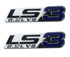 Aimoll Ls3 6.2l V8 Engine Emblems Badge For Gm Chevy Chevrolet Silverado Pair C