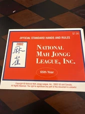 2002 National Mah Jongg League Card/Rule 65th Year Large Print