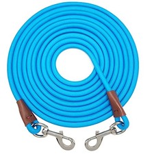 Tie Out Rope Dog Leash, Long Tether 10-15-20-30 FT Heavy Duty 3/8" x 30ft blue