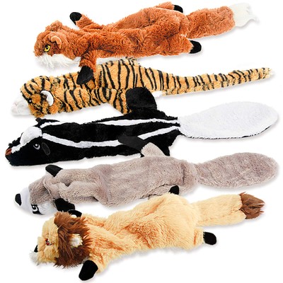 Dog Squeak Toys, No Stuffing Plush Dogs Chew Toy for Small Medium Large Breed