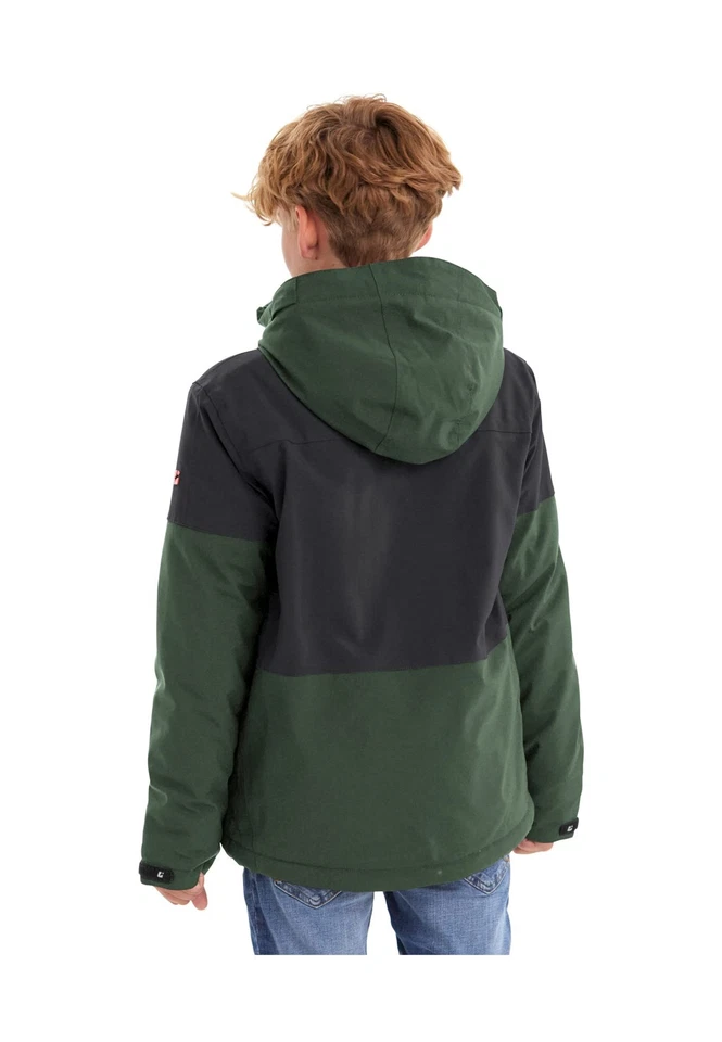 Killtec Jungen Skijacke Kapuzejacke Ksw 29 Bys Ski, Schwarz/Grün, DE 128 cm - Bild 4 von 4