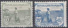 1917 1918 lot 2 Orphelins de guerre Labour Y&T 150 151 neufs* MH cote 140€ $160