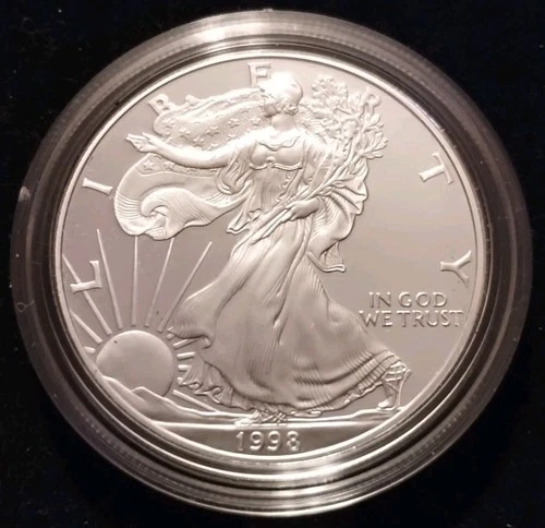 1998 Proof 1oz American Silver Eagle OGP