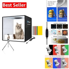 Adjustable 15.8" Photography Light Box with Soft Light Diffuser 12 Backdrops