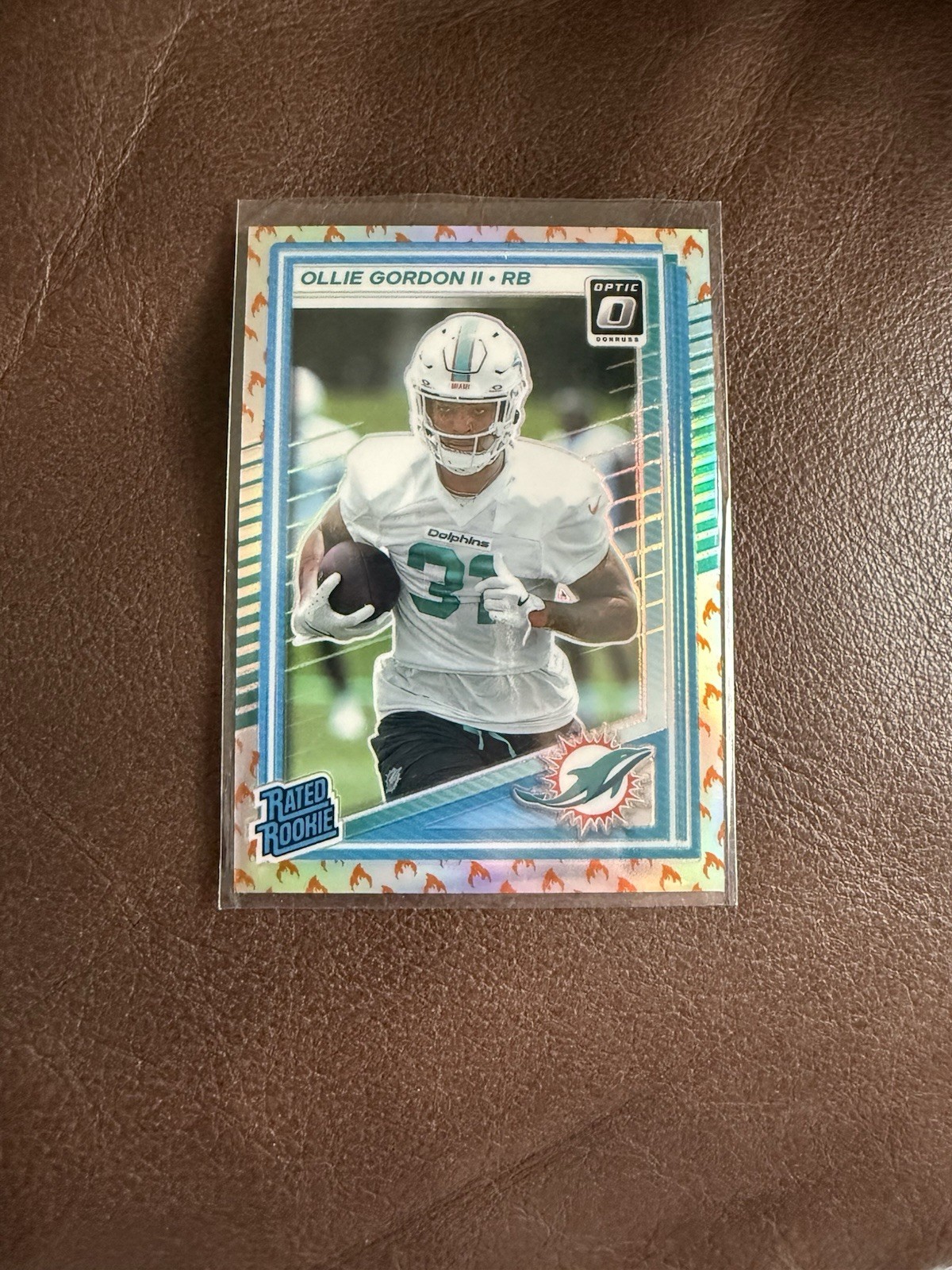 2025 Panini Donruss - Rated Rookie Ollie Gordon II #218 Optic Fire Variant