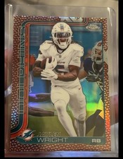 2025 Topps Chrome Football - Jaylen Wright #190 -  Dolphins Pigskin Refractor