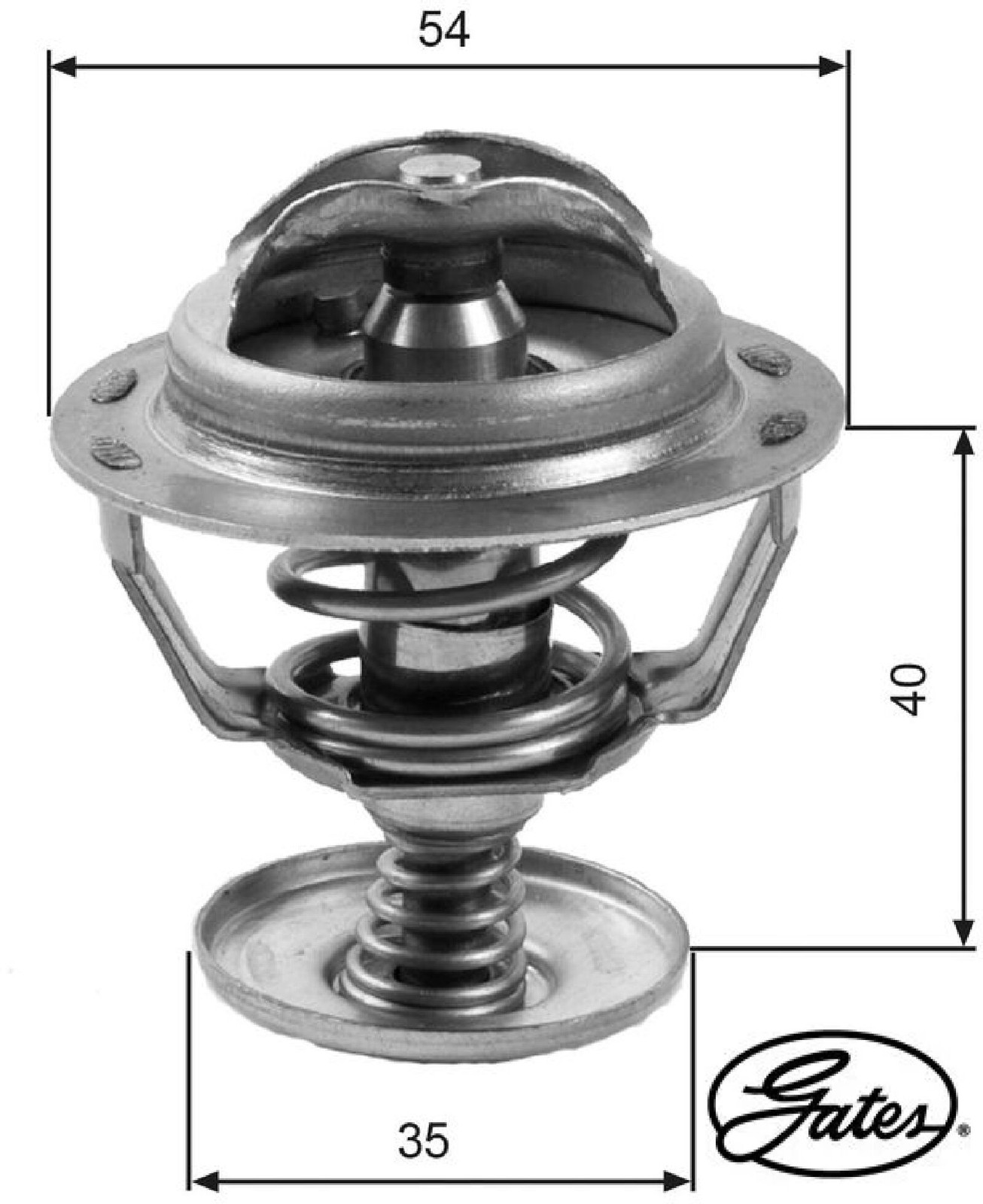Gates TH06082G1 Thermostat für Kühlmittel Thermostat Kühlmittel