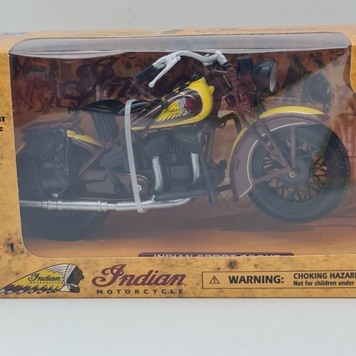 1934 INDIAN SPORT SCOUT BROWN 1/12 DIECAST MOTORCYCLE MODEL BY NEW RAY 42113.NEW - Picture 3 of 15