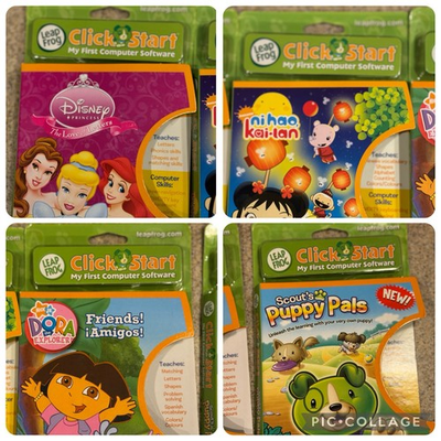 #ad Leap Frog CLICK START My First Computer Software Disney Dora Nihao Puppy Pals $21.99