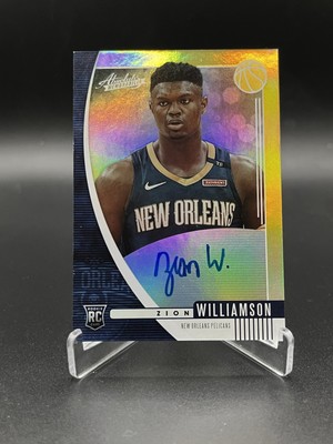 2019-20 Panini Absolute Zion Williamson Level 1 Rookie RC Auto #RA-ZWL Pelicans