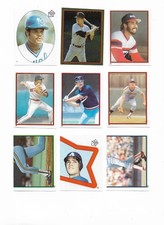 1983 OPC Stickers Baseball:Lot of 9 different