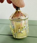 Antique VTG Glass Embossed Multi Outdent BIRD HOUSE Christmas Ornament Germany — photo 3
