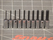 Snap On Sae 10pc 14 38 Drive Hex Allen Socket Driver Set 116 14 Dr 110tmay