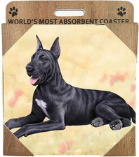 Ceramic Coaster - Great Dane Black (1)