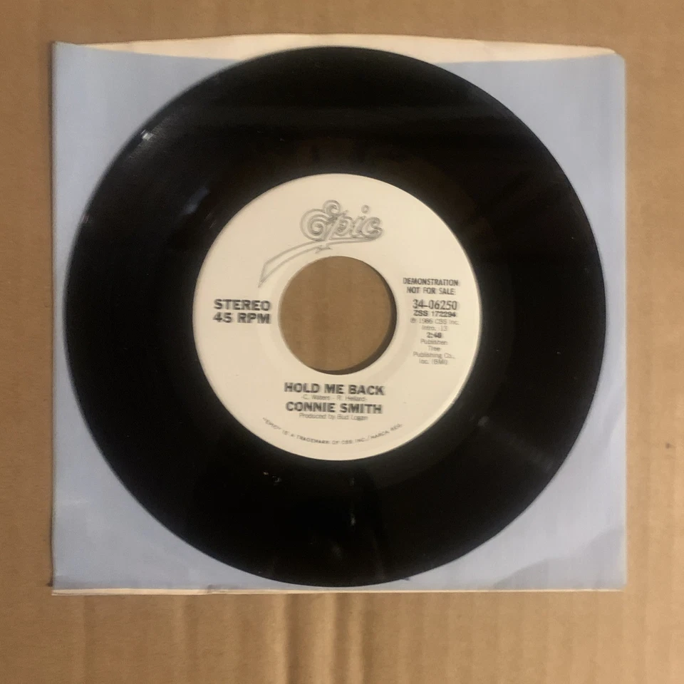 Connie Smith, 45 rpm, Promo, VG+, Hold Me Back, 34-06250 - Image 2 of 2